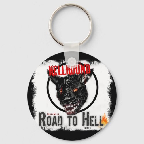 Hellhound Round Keychain