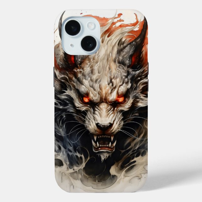 Hellish Beast Ink Painting Case-Mate iPhone Case (Back)