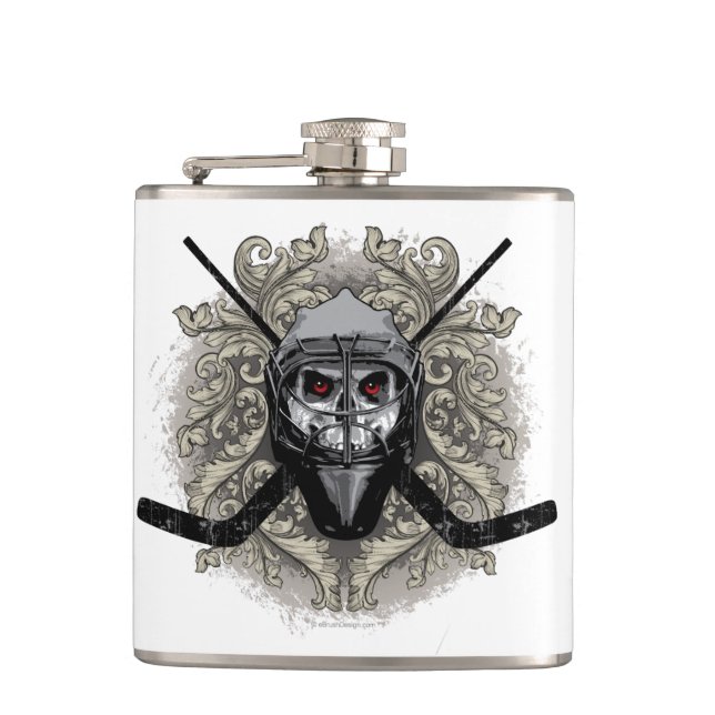 Hellish Hockey Goalie Flask (Front)
