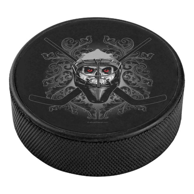 Hellish Hockey Goalie Hockey Puck (3/4)