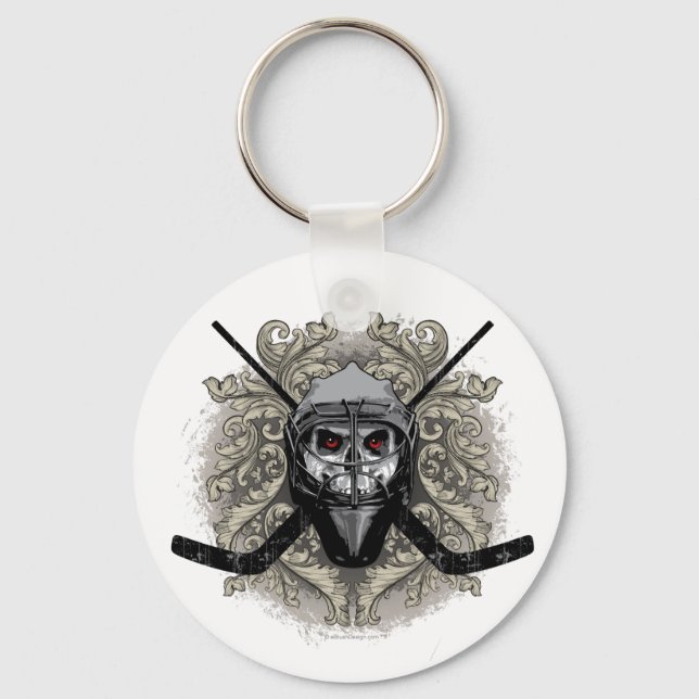 Hellish Hockey Goalie Keychain (Front)