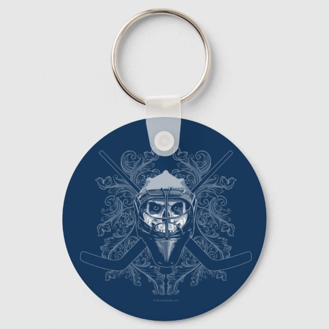 Hellish Hockey Goalie Keychain (Front)