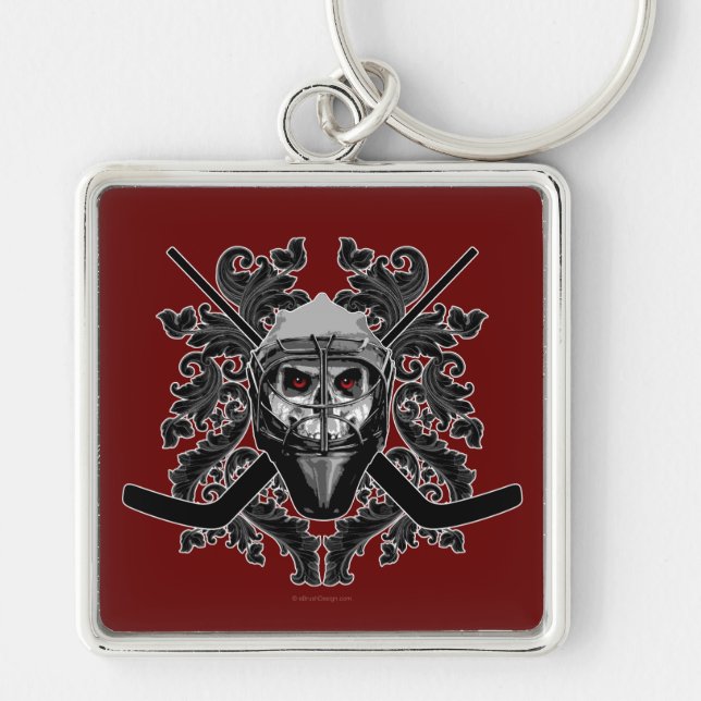 Hellish Hockey Goalie Keychain (Front)