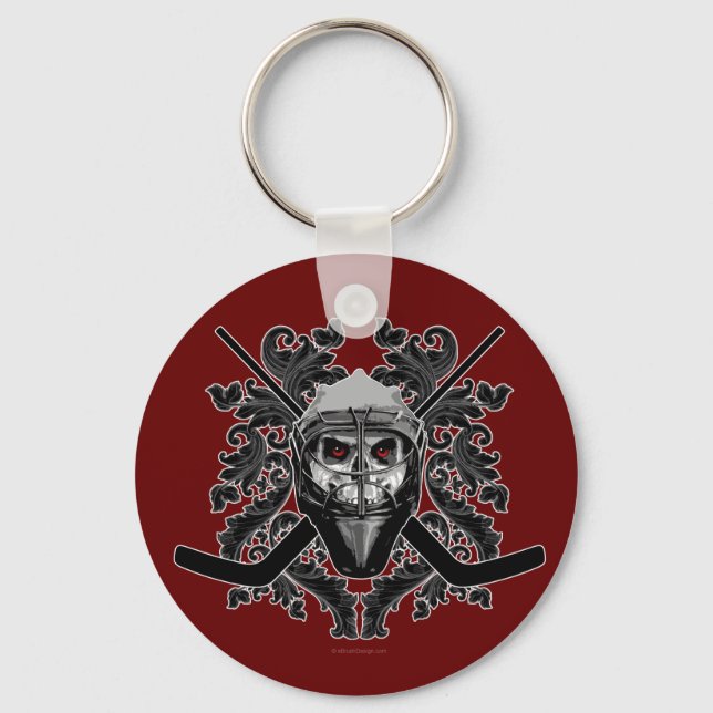 Hellish Hockey Goalie Keychain (Front)