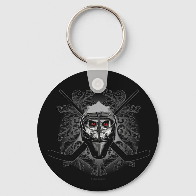 Hellish Hockey Goalie Keychain (Front)