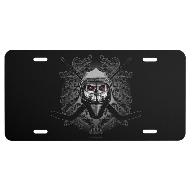 Hellish Hockey Goalie License Plate (Front)