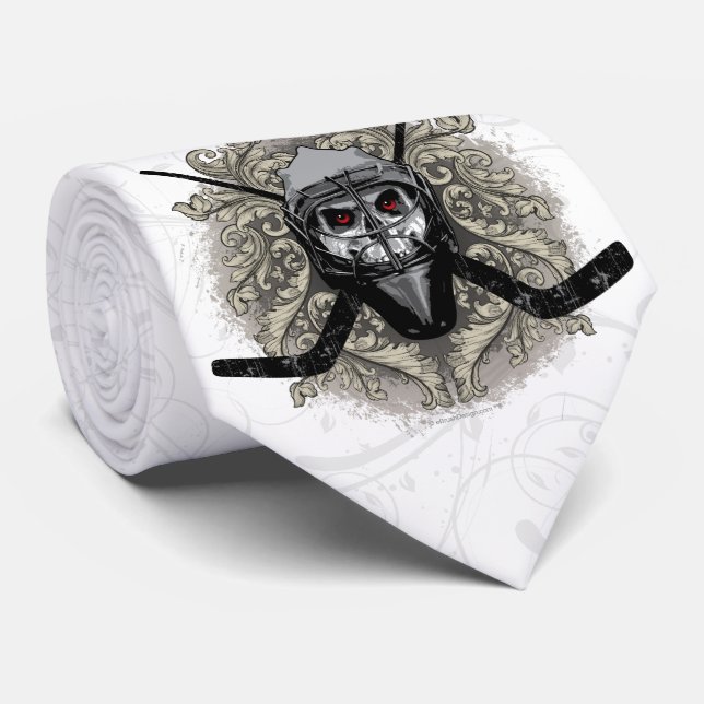 Hellish Hockey Goalie Neck Tie (Rolled)