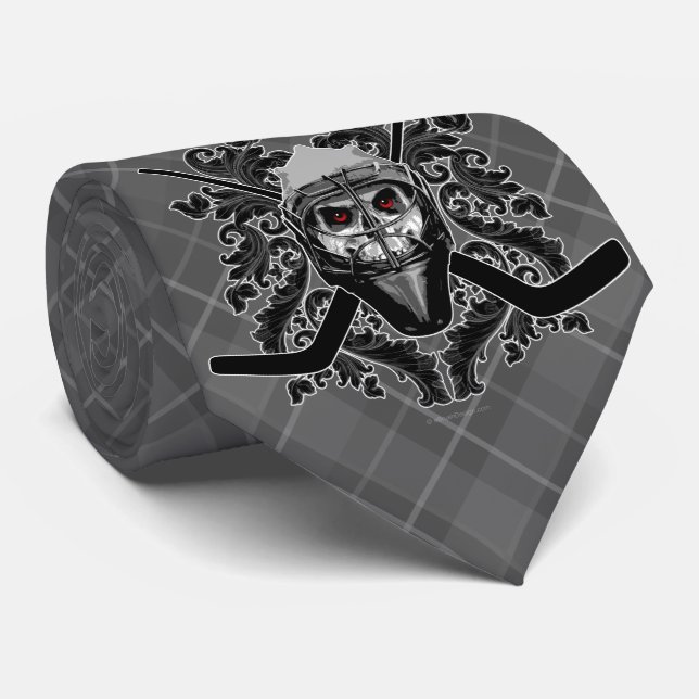 Hellish Hockey Goalie Neck Tie (Rolled)