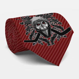 Hellish Hockey Goalie Tie