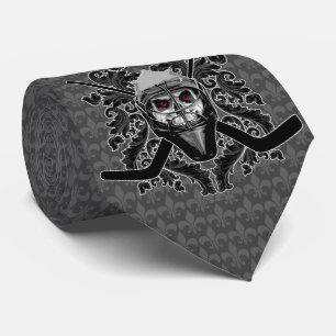 Hellish Hockey Goalie Tie