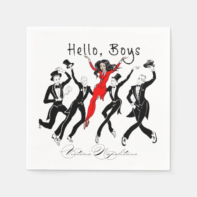 Helllo, Boys Napkins (Front)