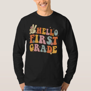 Hello 1st First Grade First Day Back To School Gro T-Shirt