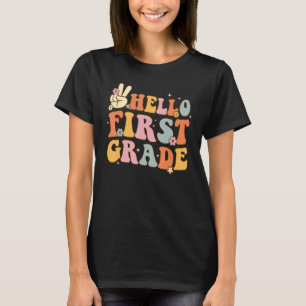 Hello 1st First Grade First Day Back To School Gro T-Shirt