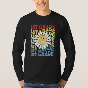 Hello 1st First Grade Teacher Back To School Retro T-Shirt