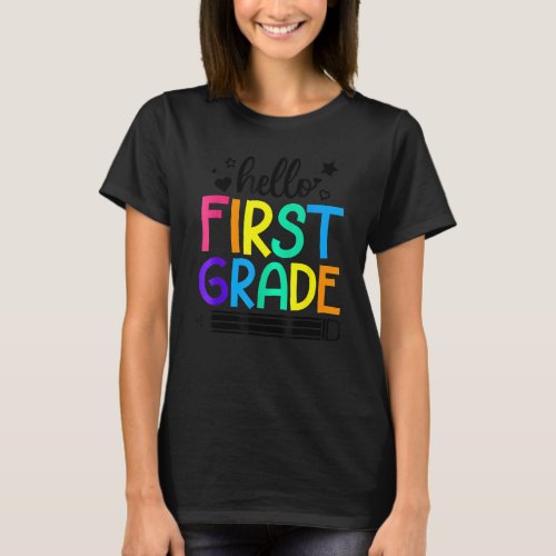 Hello 1st Grade Back To School Outfits For Girls B T_Shirt