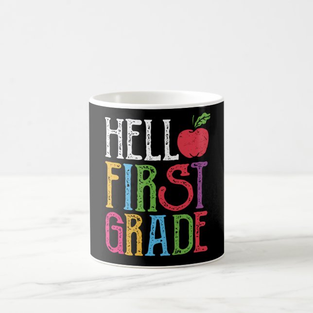 Hello 1st Grade First Day of School Student Gift Coffee Mug (Center)