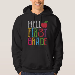 Hello 1st Grade First Day of School Student Gift Hoodie