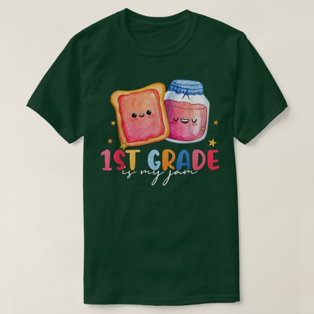 Hello 1st Grade Is My Jam Back To School Teacher S T-Shirt (Design Front)