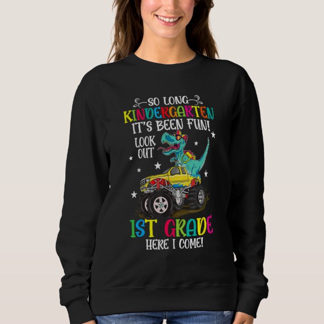 Hello 1st Grade Teacher Student Back To School Din Sweatshirt (Front)
