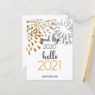 Hello 2021   Corporate Business New Year Festive Holiday Postcard
