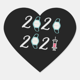 Hello 2021 Goodbye 2020 - It’s finally over Heart Sticker
