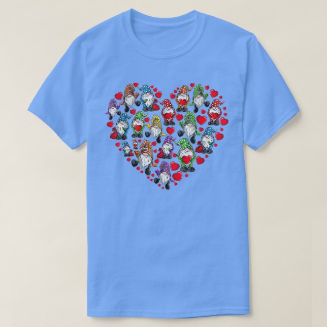 Hello 2022 Gnomes Heart Christmas Valentines Day T-Shirt (Design Front)