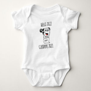 Hello 2022 Goodbye 2021 toilet paper Baby Bodysuit