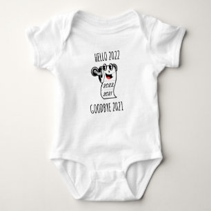 Hello 2022 Goodbye 2021 toilet paper Baby Bodysuit