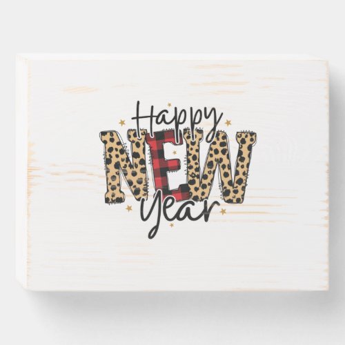 Hello 2022 Happy New Year 2022 Wooden Box Sign