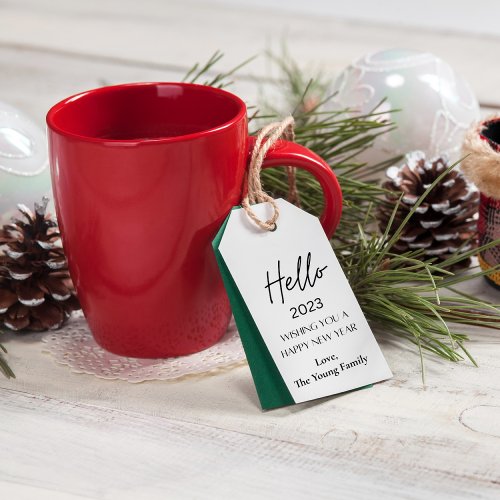 Hello 2023 Gift Tag Modern Happy New Year 2023 Gift Tags