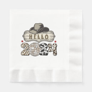 Hello 2024 Western Napkins