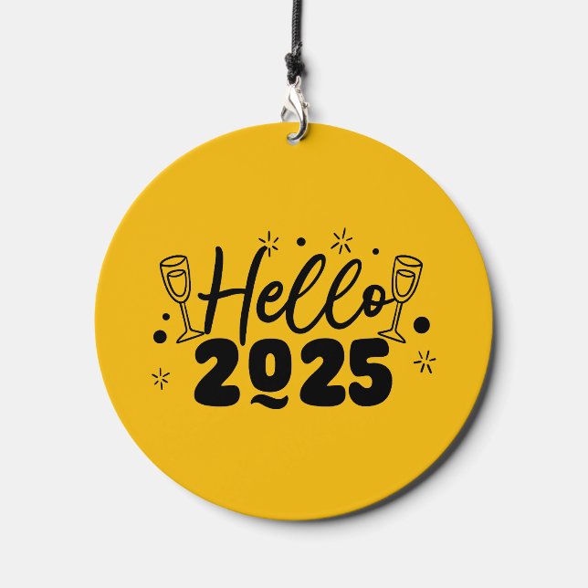 hello 2025 wind chime  (Front)