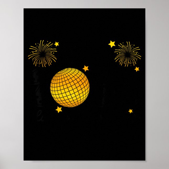 Hello 2026 Happy New Year 2026 Coquette Bow Disco  Poster (Front)