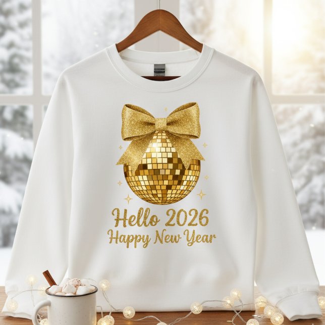  ✨ Hello 2026 Happy New Year Disco Ball T-Shirt Tri-Blend Shirt (Creator Uploaded)