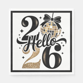 Hello 2026 New Year Napkins