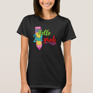 Hello 2nd Grade Back To School Teacher Kids Second T-Shirt