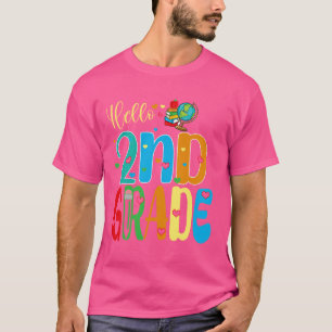 Hello 2nd Grade Funny 1st Day of School Teacher St T-Shirt