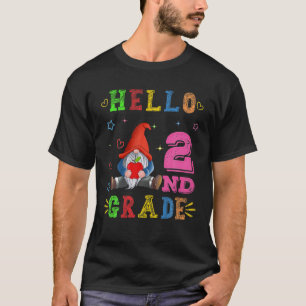 Hello 2Nd Grade Gnome Back To School T-Shirt