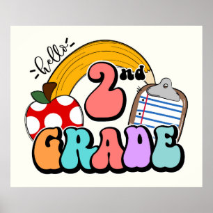 Hello 2nd Grade Poster