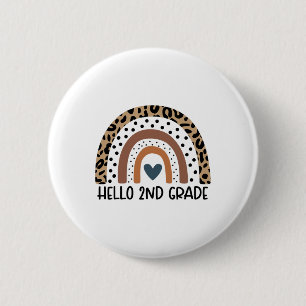 Hello 2nd Grade Rainbow Teacher Team Second Grade Button