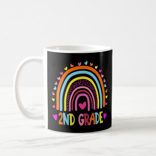 Hello 2nd Grade Rainbow Teachers Kids Back To Scho Coffee Mug