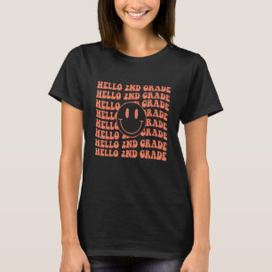 Hello 2nd Grade Retro For Teachers And Students T-Shirt