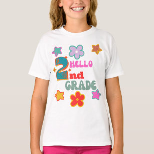 Hello 2nd grade shirt, second grade vibes,  T-Shirt