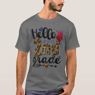 Hello 2Nd Grade Squad Teacher Student Team Back To T-Shirt