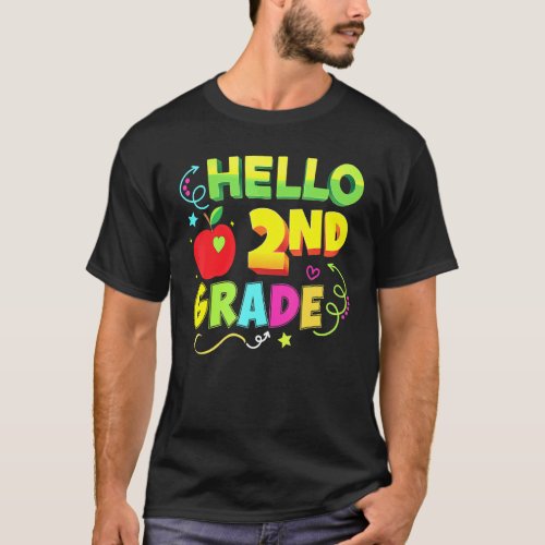 Hello 2nd Grade Squad Team Rocks Back To School Te T_Shirt