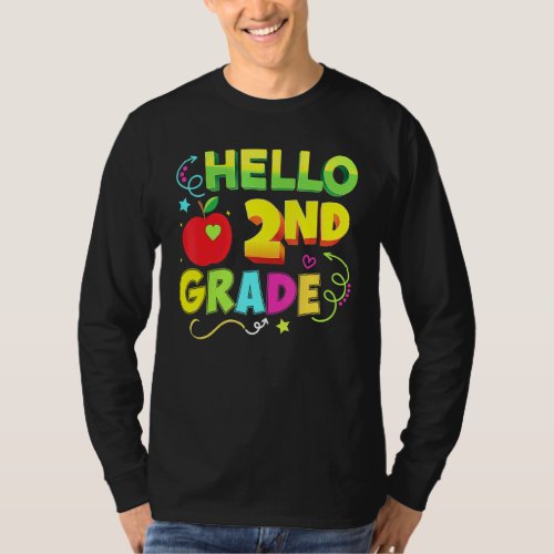 Hello 2nd Grade Squad Team Rocks Back To School Te T_Shirt
