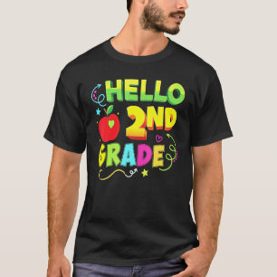 Hello 2nd Grade Squad Team Rocks Back To School Te T-Shirt