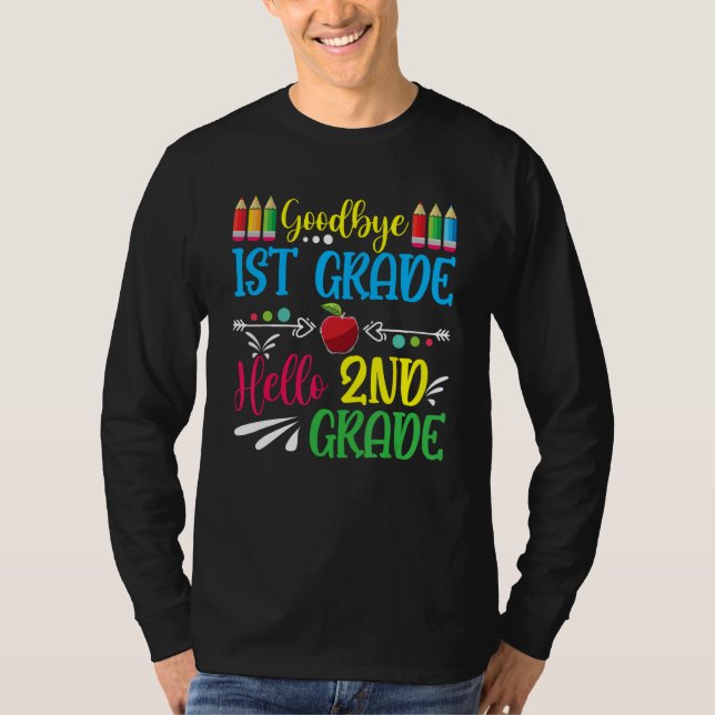 Hello 2nd Grade Teacher Student Back To School Gra T-Shirt (Front)