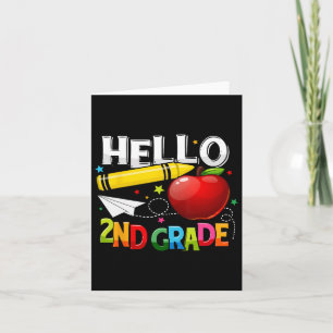 Hello 2nd Grade Teacher Team Second Grade Squad Gi Card
