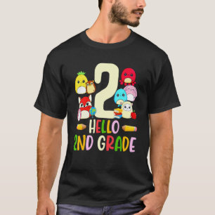 Hello 2nd Grade Teachers Kids 2nd Grade Squad Back T-Shirt